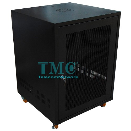 Tủ Mạng Tủ Rack Giá Rẻ TMC- 15U Sâu D600, Cửa Lưới,Màu Đen