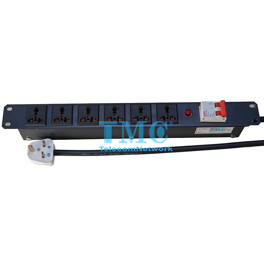 pdu 6 port cb có đầu cắm 2