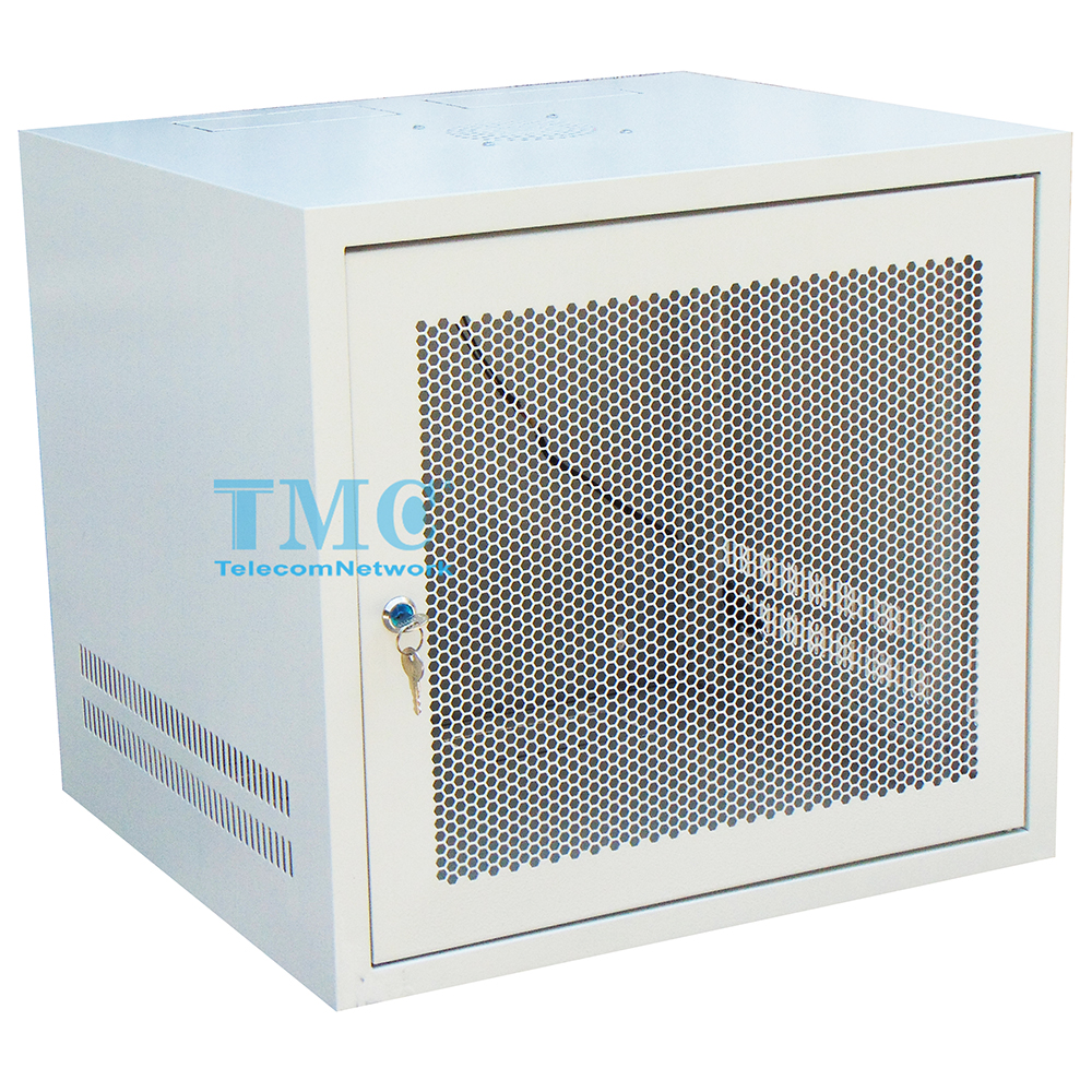 Tủ Mạng 12U Treo Tường Giá Rẻ TMC-12U SÂU D600, Cửa Lưới,Ghi Sần