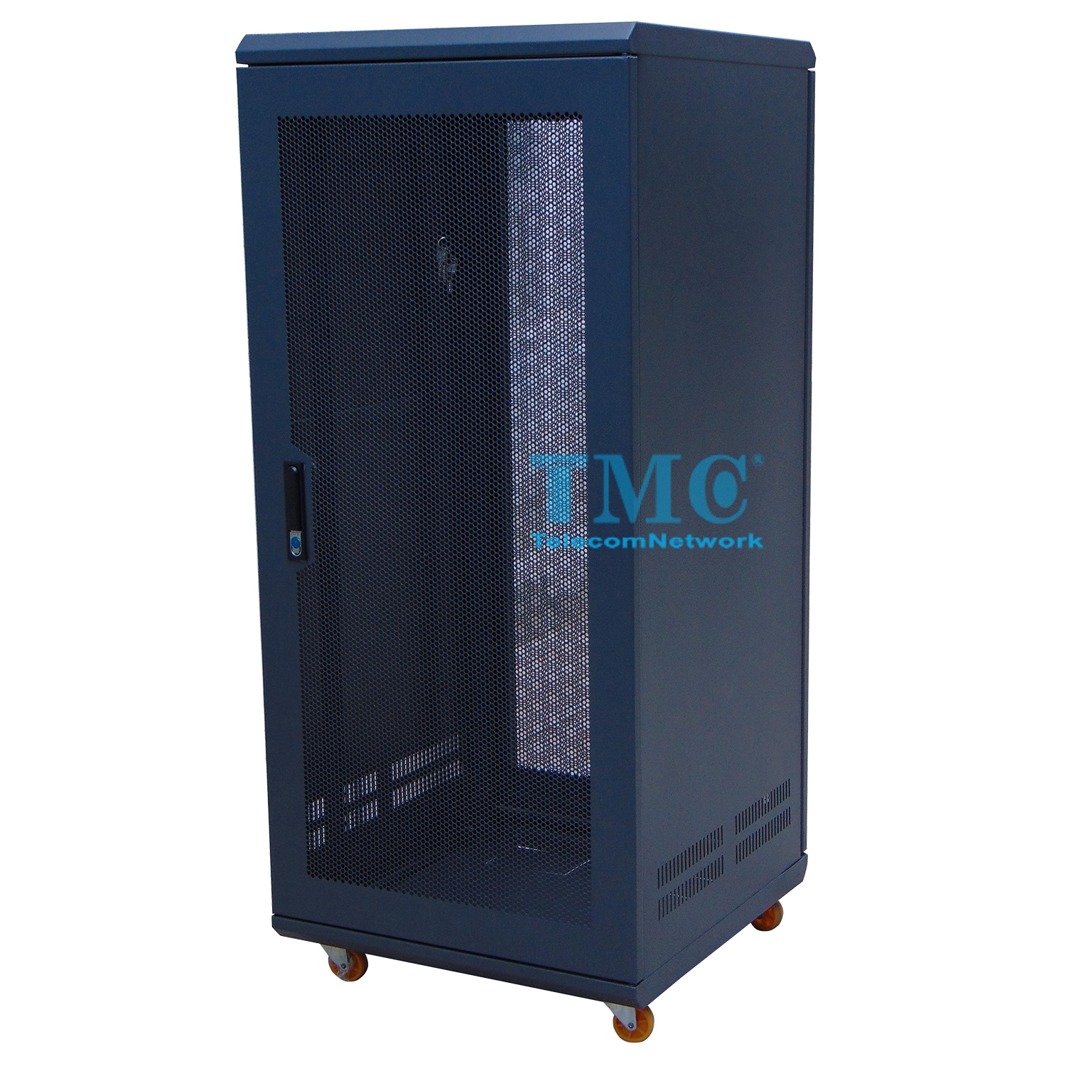 Tủ mạng 27U Sâu D600L Khung Liền  đen lưới– TMC RACK 19’’