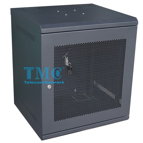 Tủ Mạng 12U Treo Tường Sâu 500 Đen Lưới -TMC RACK 19’’